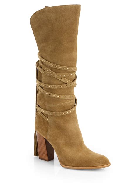 michael michael kors browns shoes|michael kors brown suede boots.